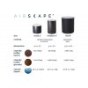 AirScape Boite Conservatrice Café en Verre - Breveté mise sous vide Air -Volume 1,9 L - Contenance 500 g