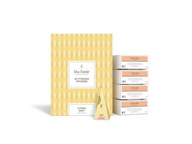 Coffret infusion bio Tea Forte 40 pyramides Citron Menthe