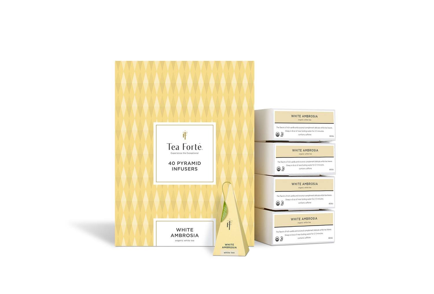 Tea Forté White Ambrosia Coffret thé blanc 40 pyramides